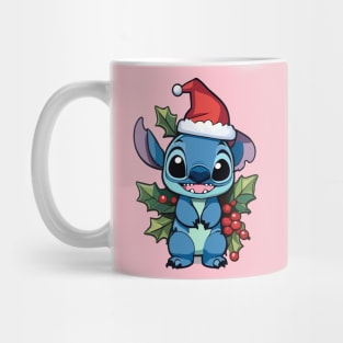 Stitch Wearing a Santa Hat Mug